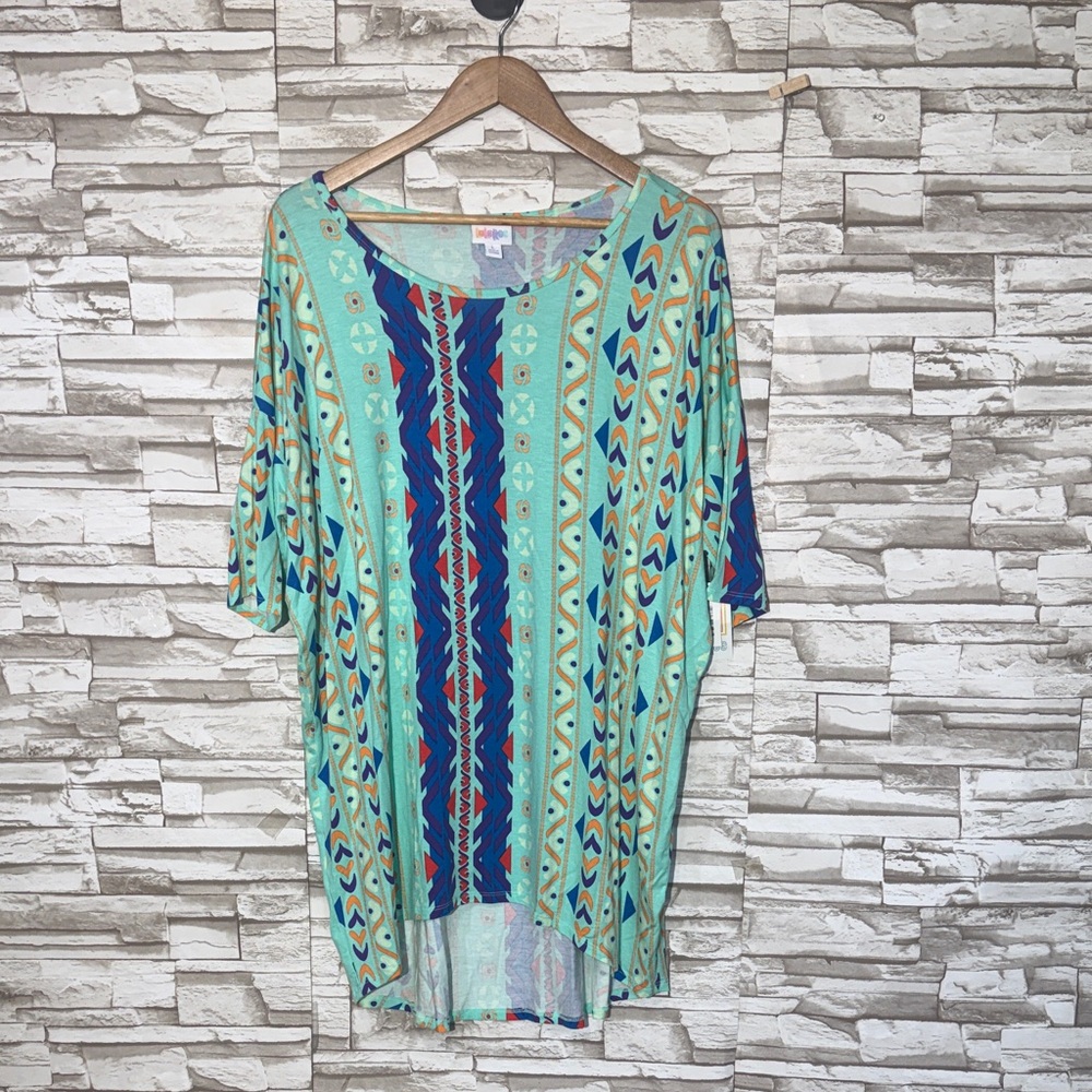 LULAROE Colorful Geometric/ Aztec  Print Irma Women's Top